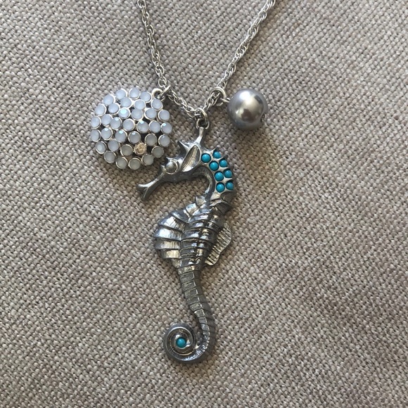 Banana Republic seahorse silver necklaces ⚓️